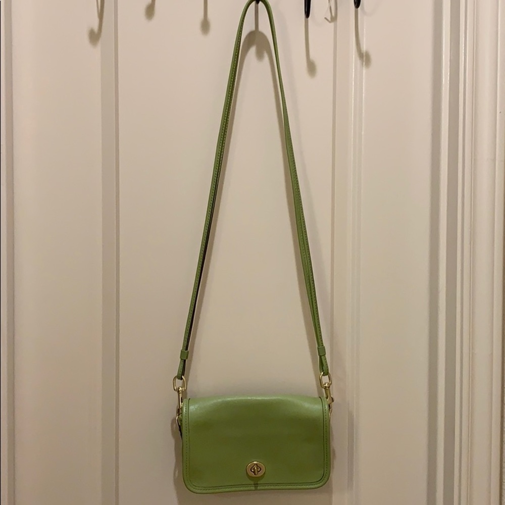 Authentic Lime Green Crossbody Coach Purse